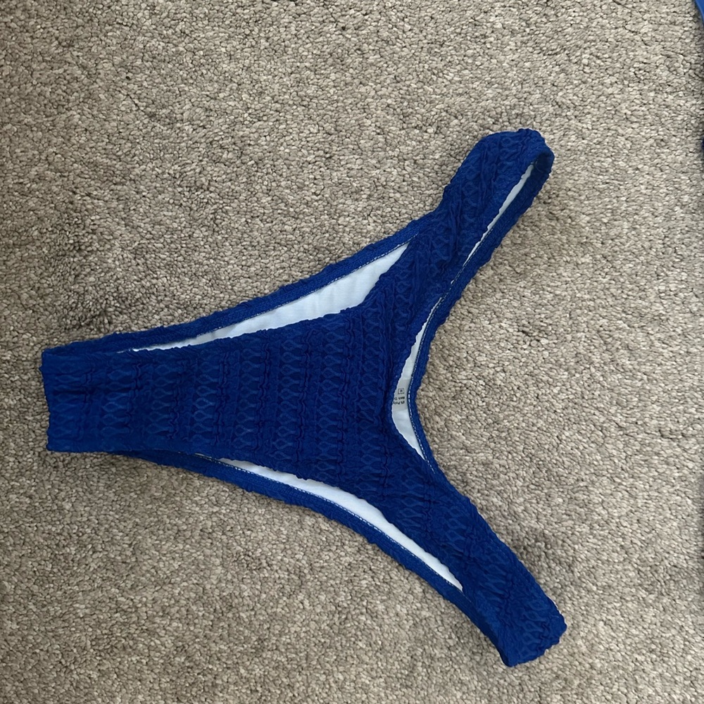 Blue Textured Bikini Set - Picture 2 of 3
